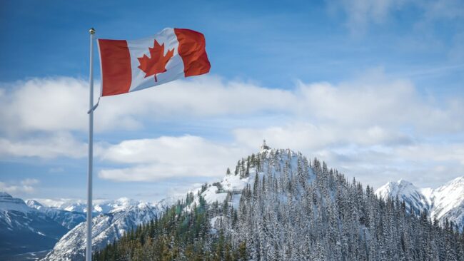 western canada with flag